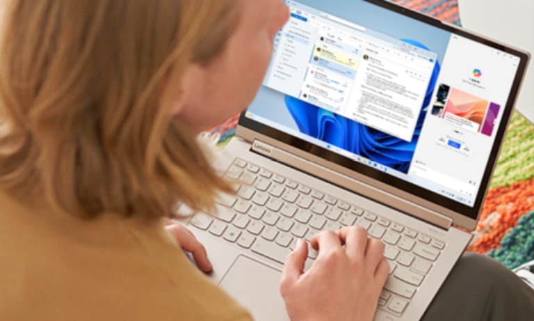Man-using-Windows-Copilot-PC-to-work